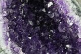 Tall Dark Purple Amethyst Cluster With Wood Base - Uruguay #185731-2